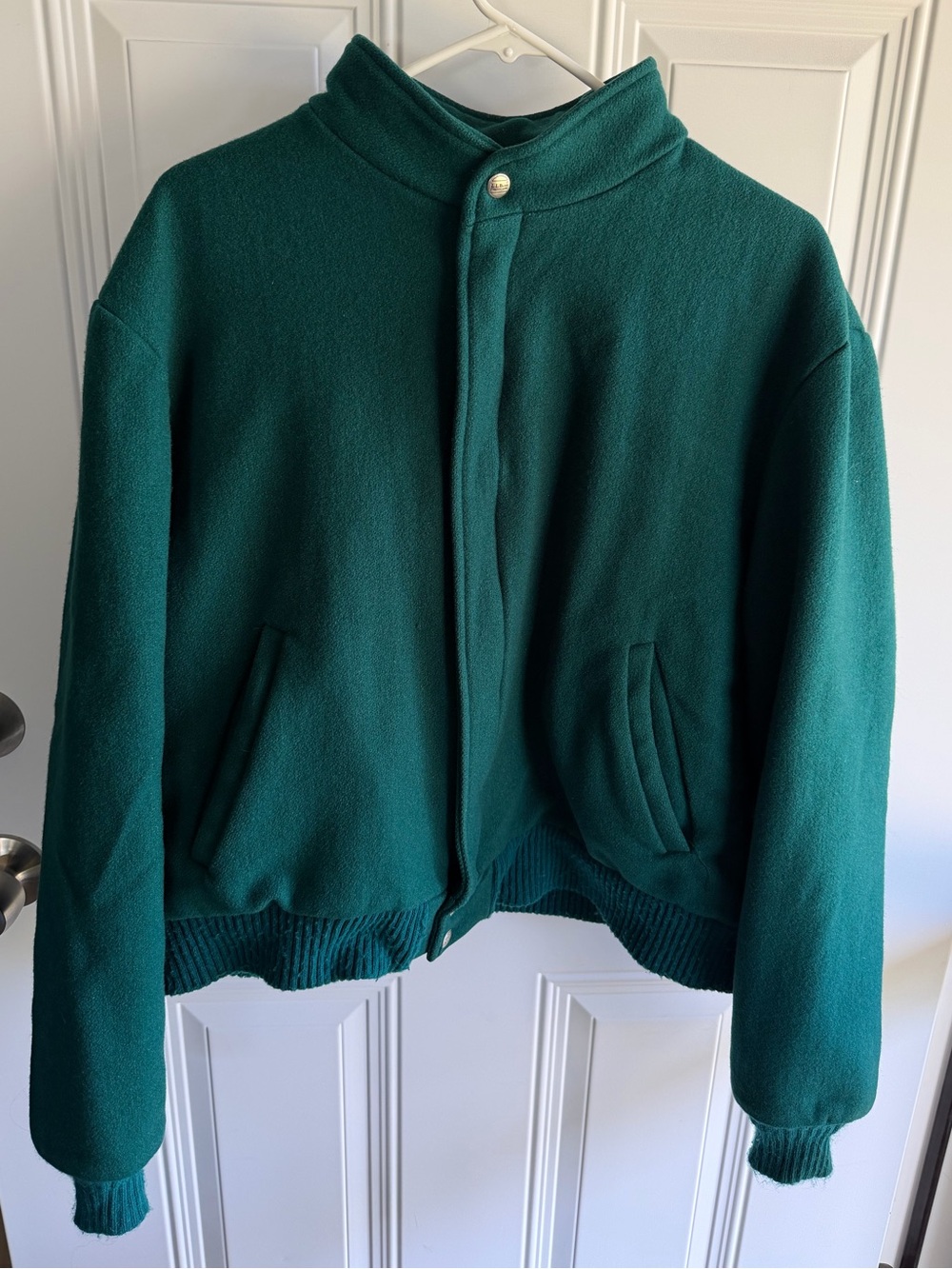 Vintage Men’s L.L.Bean green wool bomber jacket XL